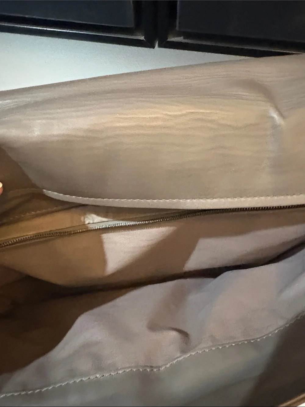 Bottega Veneta Taupe Woven Leather Laptop Briefcase
